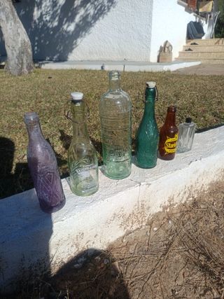 Botellas vidrio antiguas