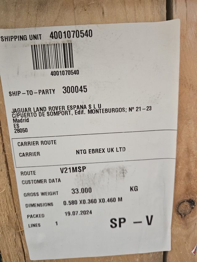 Diferencial delantero nuevo Range Sport 