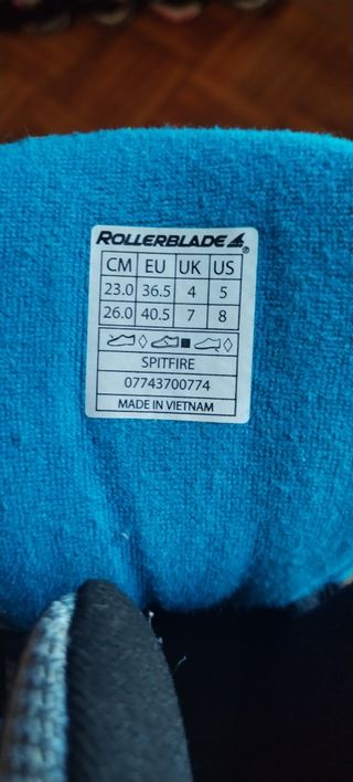 Patines Rollerblade SG3 spitfire azules