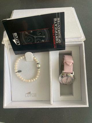 Conjunto pulsera y reloj niña lotus