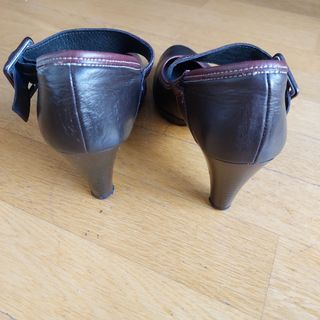 Oferton! Zapatos de piel 39 de salón con plataform