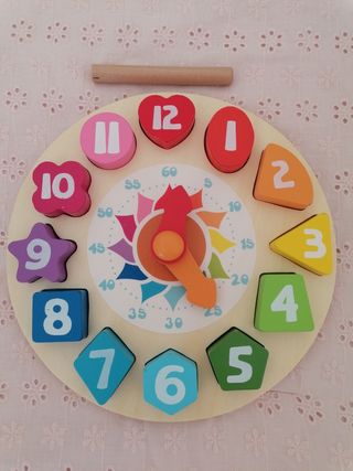 Reloj puzzle madera