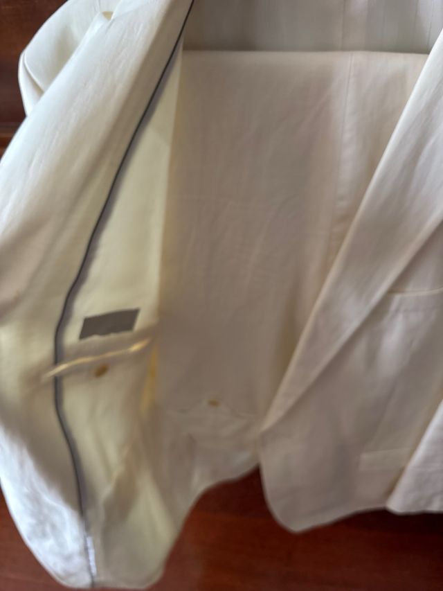 Traje ibicenco blanco Zara T.52