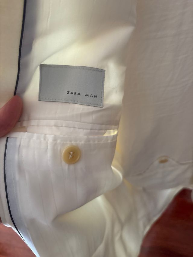 Traje ibicenco blanco Zara T.52