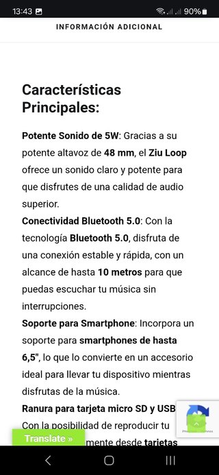 Altavoz Bluetooth