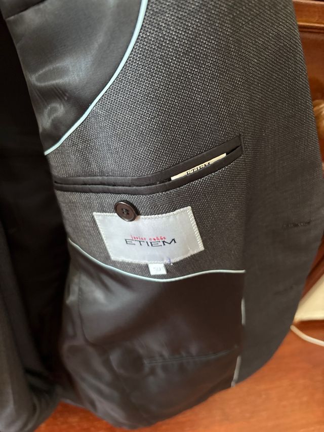 Traje chaqueta azul marino T.52