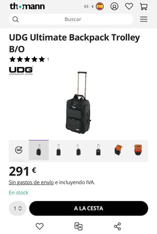 Mochila con funcion de carrito dj