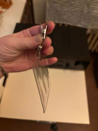 1 PORTA BADGE ORIZZONTALE TRASPARENTE E CLIP IN AC