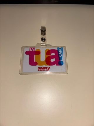 1 PORTA BADGE ORIZZONTALE TRASPARENTE E CLIP IN AC