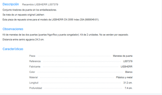 Frigorifico Liebherr CN3556 (Despiece)