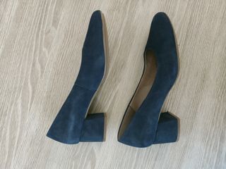 Zapatos azules tacón bajo MiMao 38