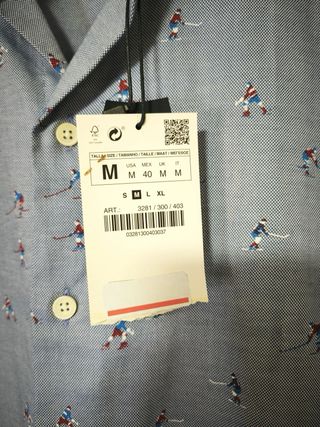 Camisa estampados Zara man 