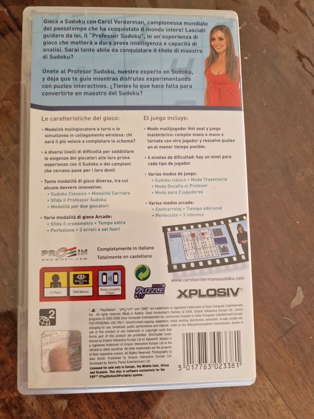Psp juego professor SUDOKU