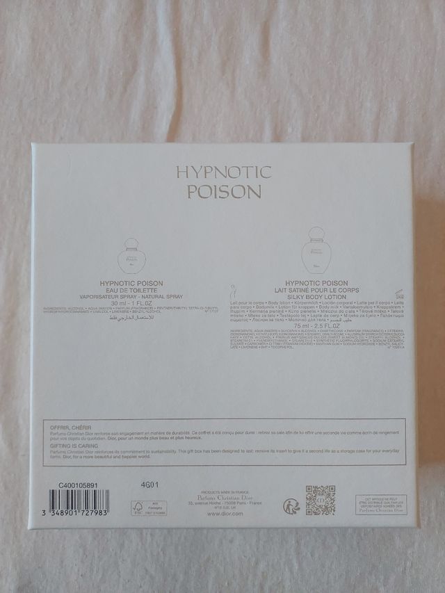 Scatola vuota e busta Christian Dior 