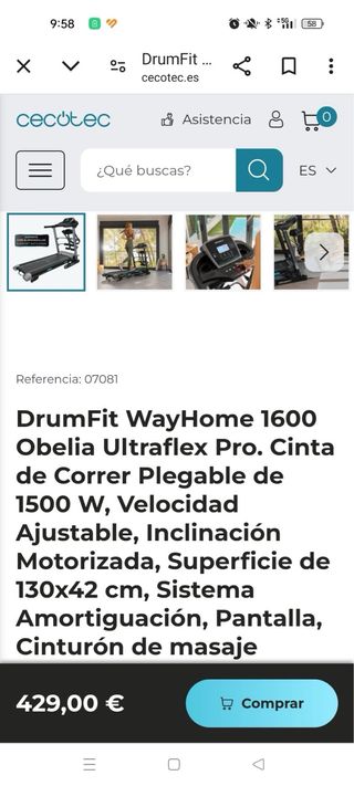 Cinta para andar y correr