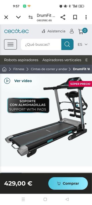 Cinta para andar y correr