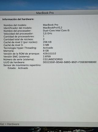 Macbook Pro retina 13 pulgadas