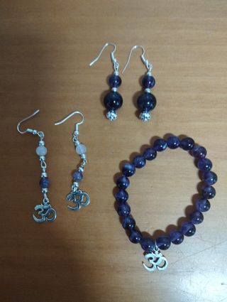 Conjunto  de pulsera y pendientes