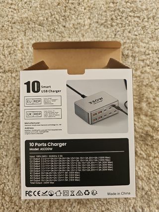 Cargador USB C GaN de 330W