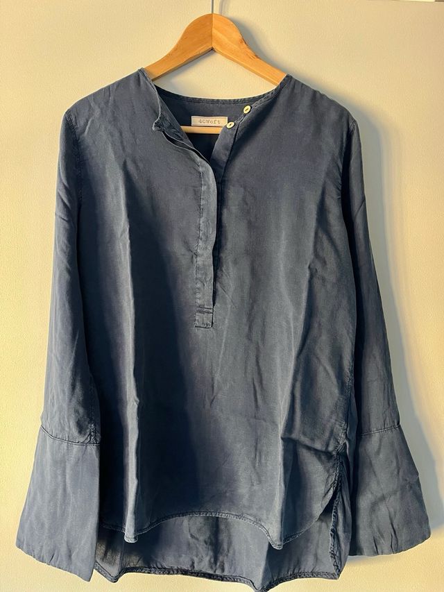 40 Weft camicetta blu
