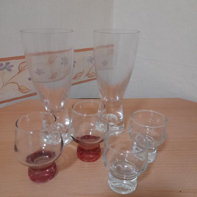 6 bicchieri in cristallo