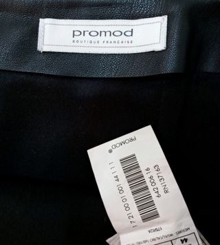 FALDA DE PIEL SINTETICA COLOR NEGRO TALLA 44