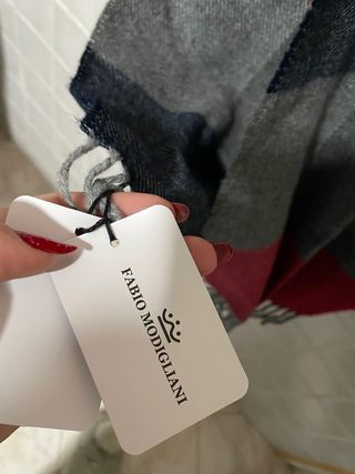 Sciarpa a quadri di pura lana vergine  Lambswool 