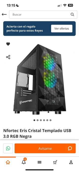 Nfortec Eris Cristal Templado USB 3.0 RGB