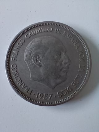 50 pesetas año 1957 estrella 58
