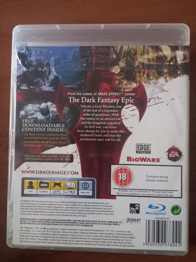 Dragon age:origins ps3