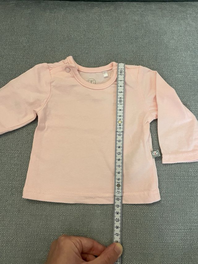 Maglia + salopette, neonata 1mese, rosa