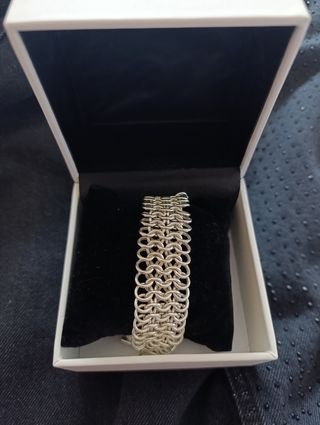 Pulsera de plata de cota de malla