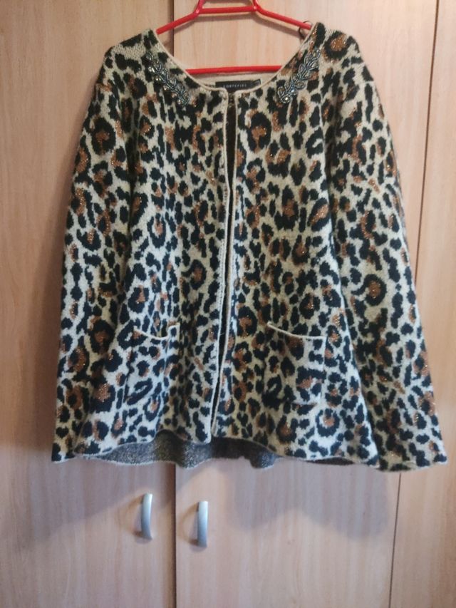 Cardigan leopardo mujer