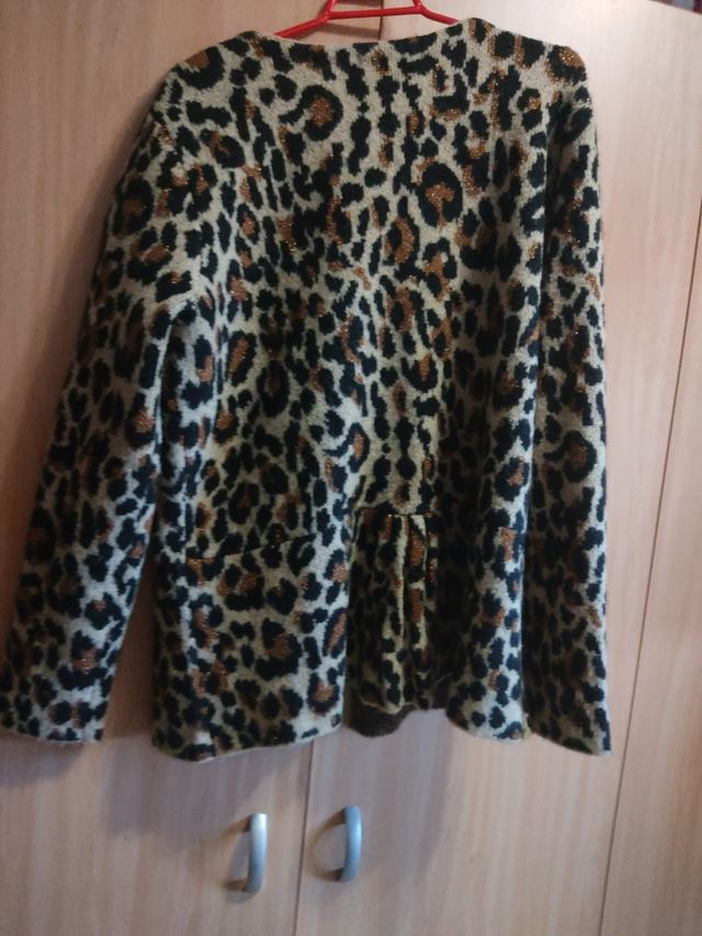 Cardigan leopardo mujer