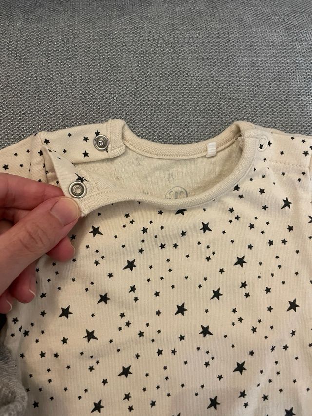 Maglia + salopette, neonato 1 mese