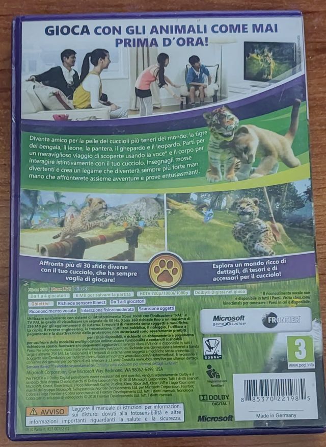 kinecTimals per xbox 360 pegi 3