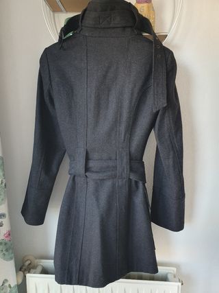 Abrigo lana  gris Zara