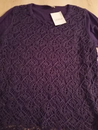 Jersey lila mujer talla L