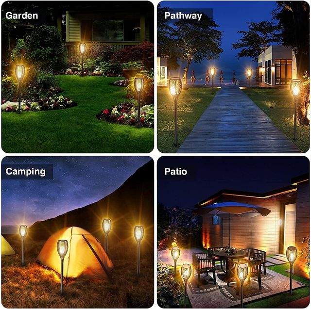 2 Luces Solares de Llama