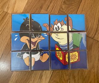 Juegos: abecedario de madera + puzzle Looney Tunes