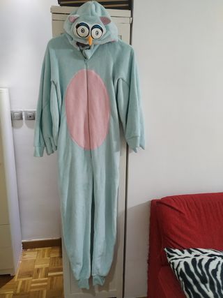 pijama disfraz búho azul turquesa talla S