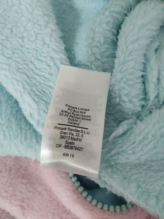 pijama disfraz búho azul turquesa talla S