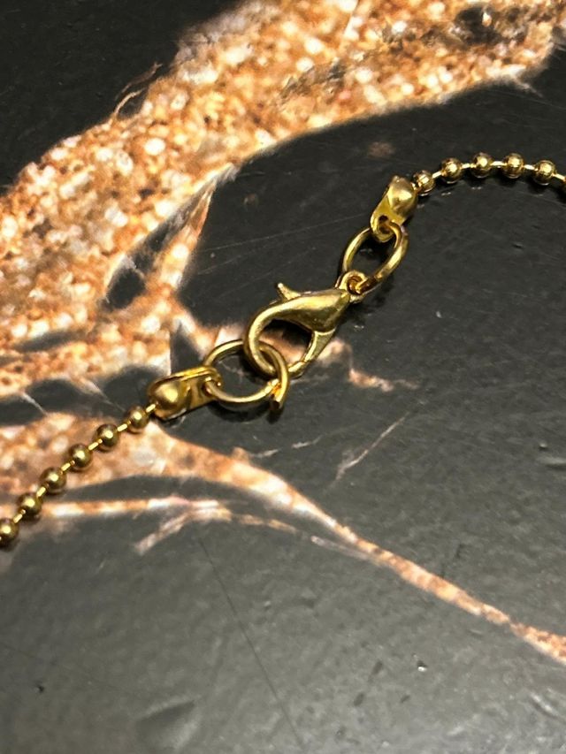 Collana donna color oro e strass 