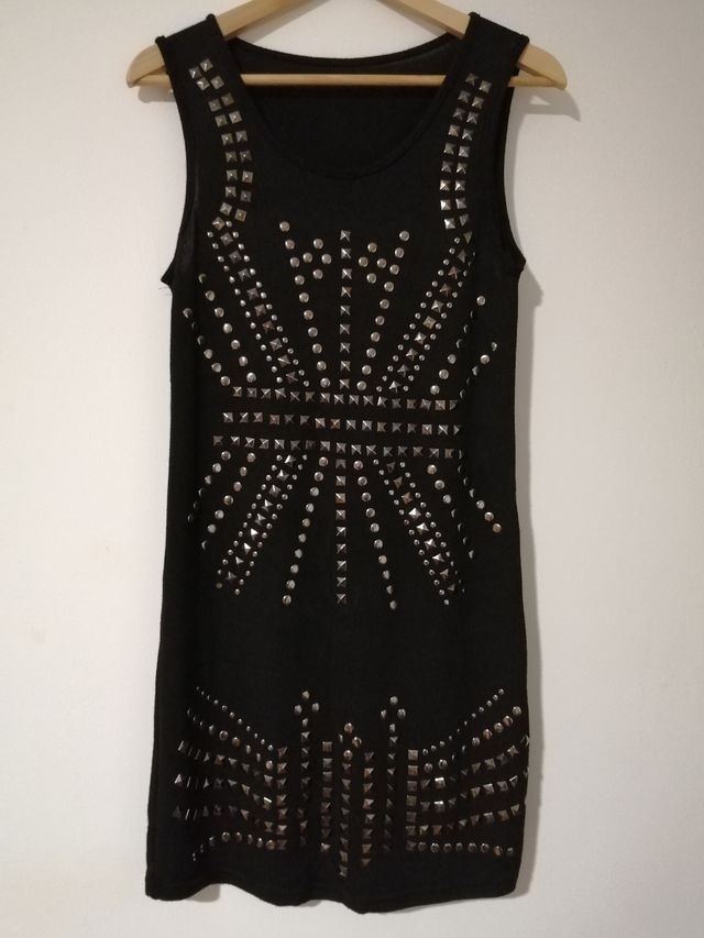 Vestido lana fina xl-2xl print metal