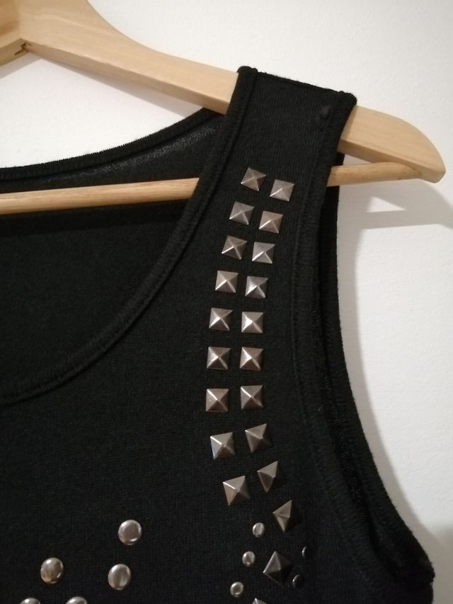 Vestido lana fina xl-2xl print metal