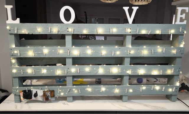 Palet para subir fotos iluminacion evento boda