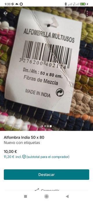 Alfombra India  50 x 80