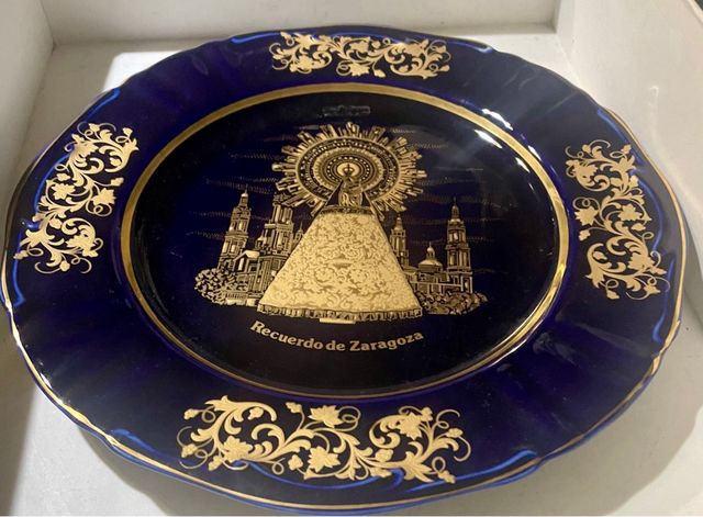 Plato alta decoracion recuerdo de zaragoza
