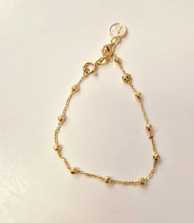 Pulsera de plata bañada en oro 18k