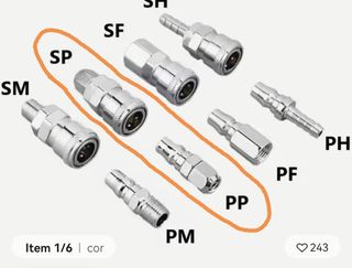Encaixes pneumaticos compressor